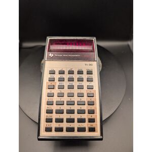 Texas Instruments TI-30 Calculator w/ Case, Manual, Charts & Conversion Cards